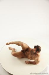 Nude Man White Laying poses - ALL Average Short Brown Laying poses - on side Multi angles poses Realistic